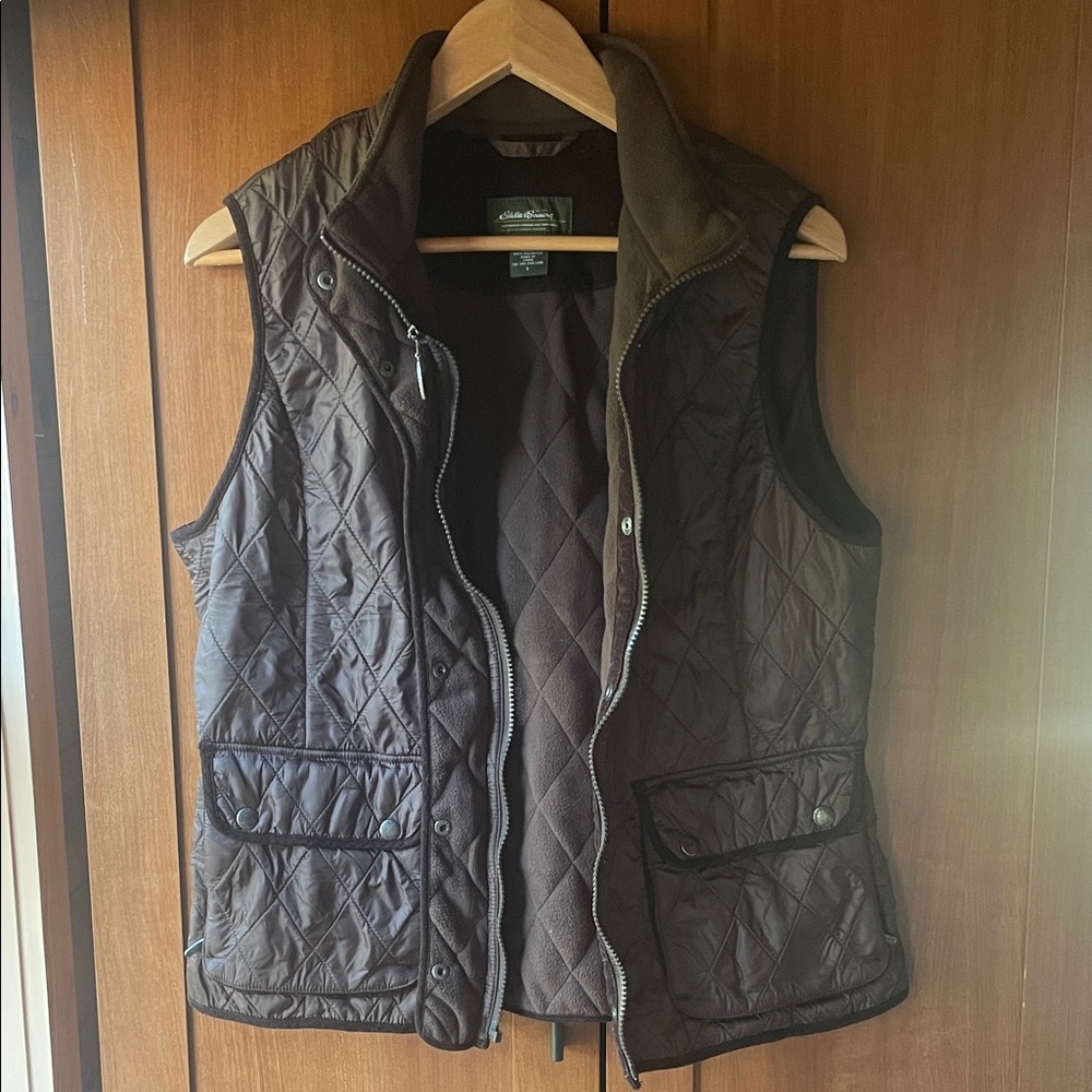 Brown Quilted Eddie Bauer Vest